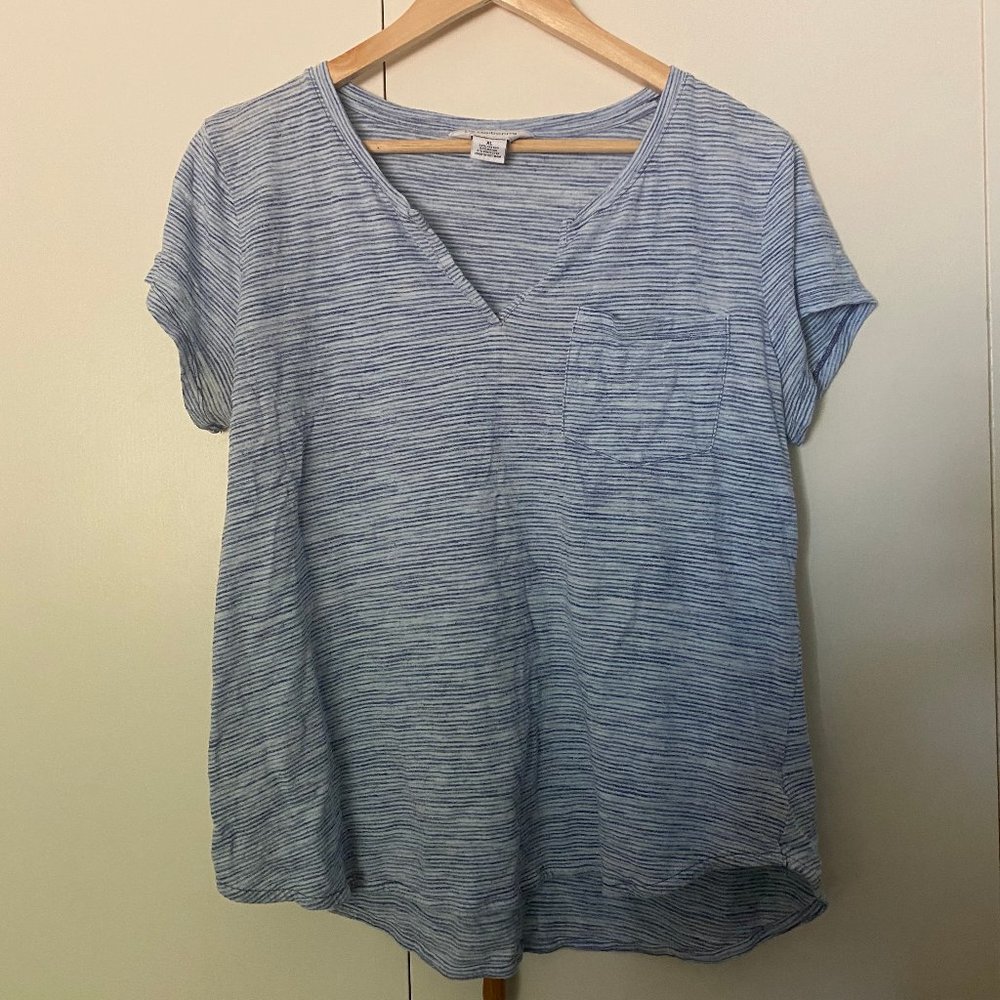 Liz Caliborne Blue Striped Shirt